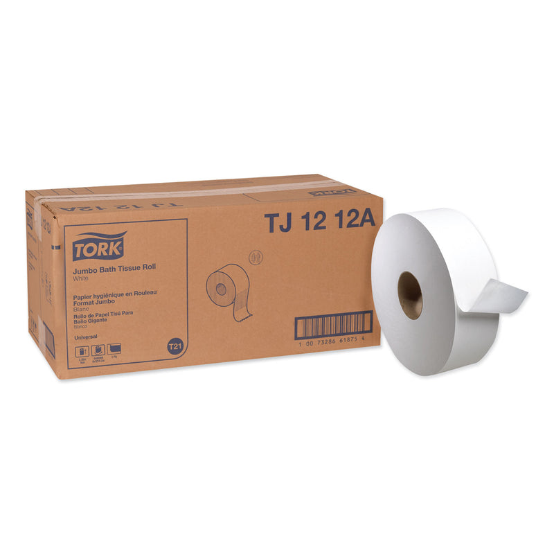 Tork Universal Jumbo Bath Tissue, Septic Safe, 1-Ply, White, 3.48