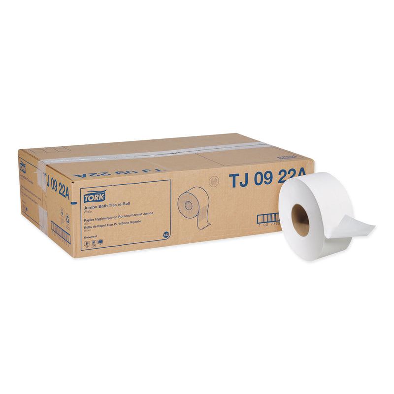 Tork Universal Jumbo Bath Tissue, Septic Safe, 2-Ply, White, 3.48