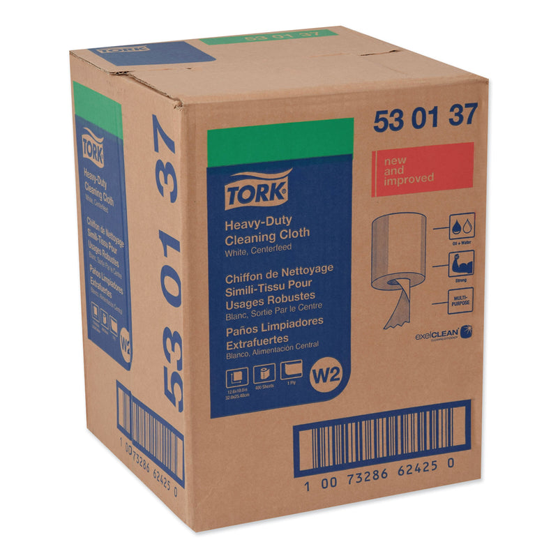 Tork Heavy-Duty Cleaning Cloth, 12.6 X 10, White, 400/Carton - TRK530137