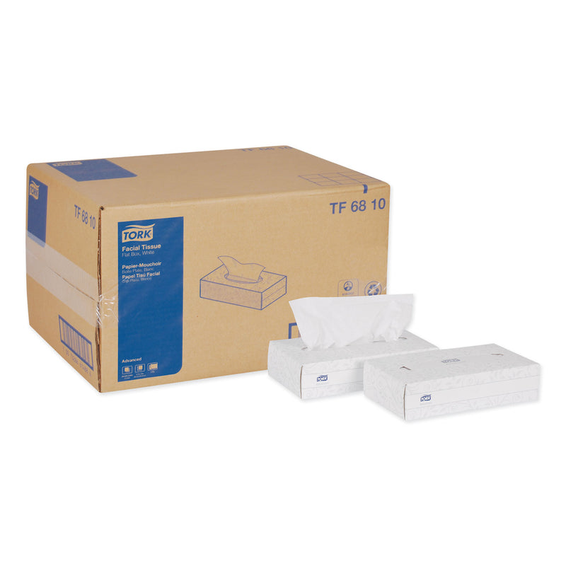 Tork Advanced Facial Tissue, 2-Ply, White, Flat Box, 100 Sheets/Box, 30 Boxes/Carton - TRKTF6810