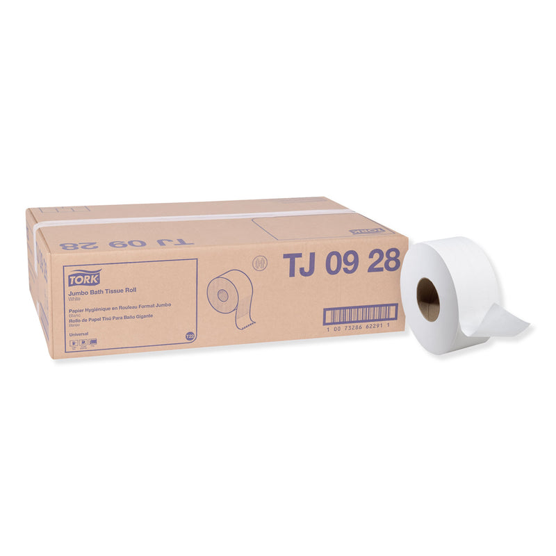 Tork Universal Jumbo Bath Tissue, Septic Safe, 2-Ply, White, 3.48" X 750 Ft, 12 Rolls/Carton - TRKTJ0928