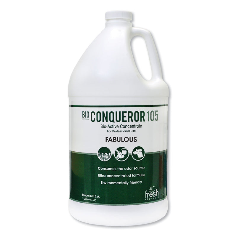 Fresh Products Bio Conqueror 105 Enzymatic Odor Counteractant Concentrate, Lavendar, 1 Gal, 4/Carton - FRS1BWBLAV