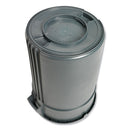 Impact Advanced Gator Waste Container, Round, Plastic, 44 Gal, Gray - IMP77443