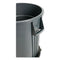 Impact Advanced Gator Waste Container, Round, Plastic, 44 Gal, Gray - IMP77443