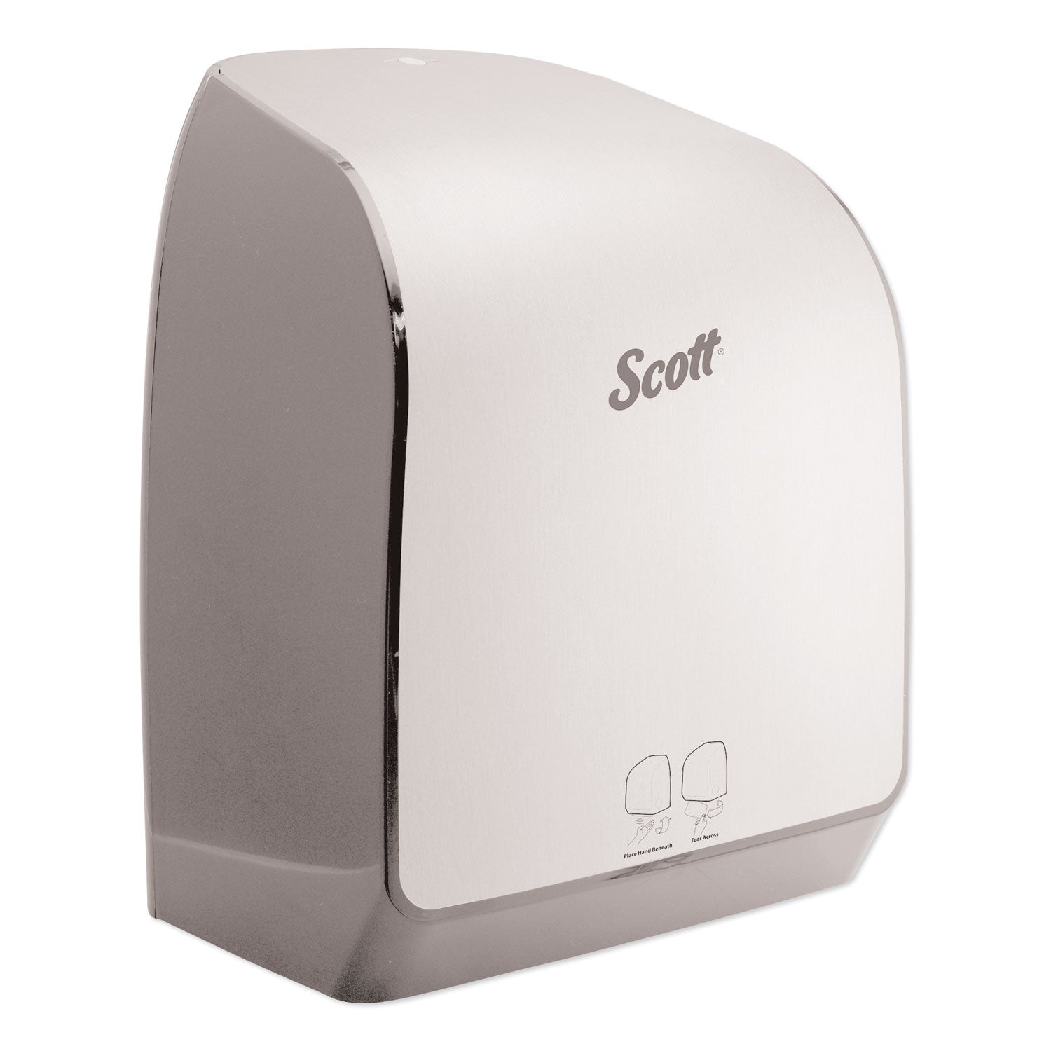 Scott Pro Electronic Hard Roll Towel Dispenser, 12.66 X 9.18 X 16.44, Brushed Silver - KCC35609
