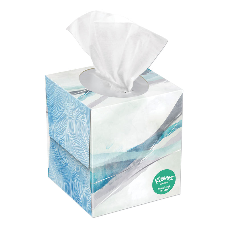 Kleenex Lotion Facial Tissue, 2-Ply, White, 65 Sheets/Box, 27 Boxes/Carton - KCC49974