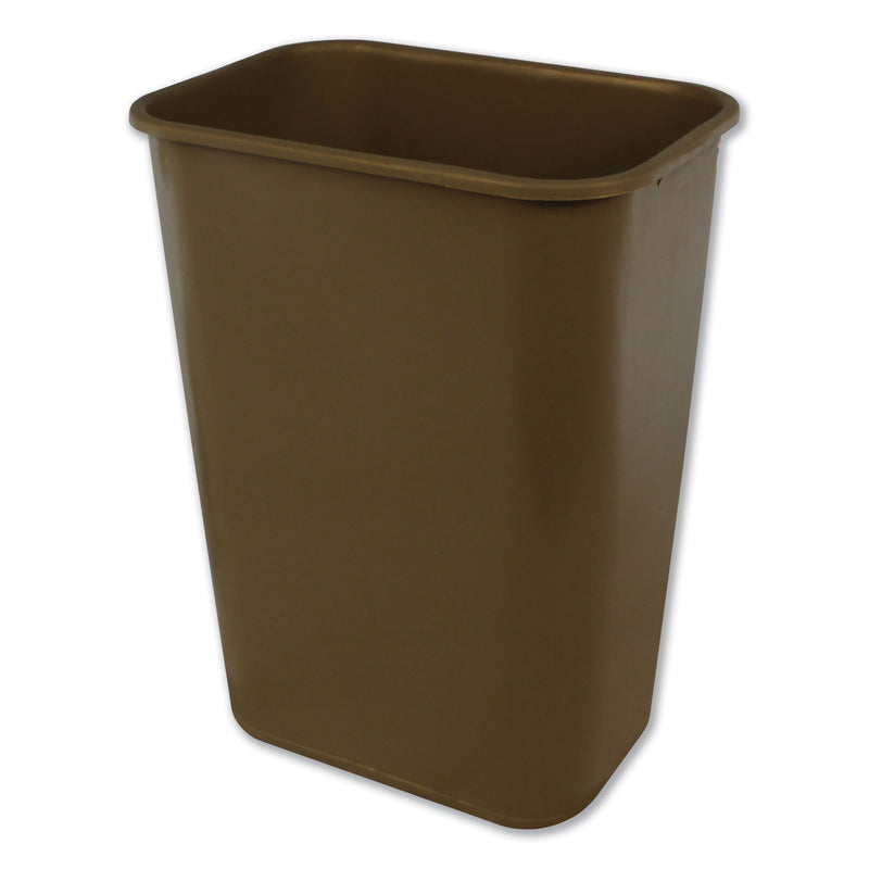 Impact Soft-Sided Wastebasket, Rectangular, Polyethylene, 41 Qt, Beige - IMP7703BEI