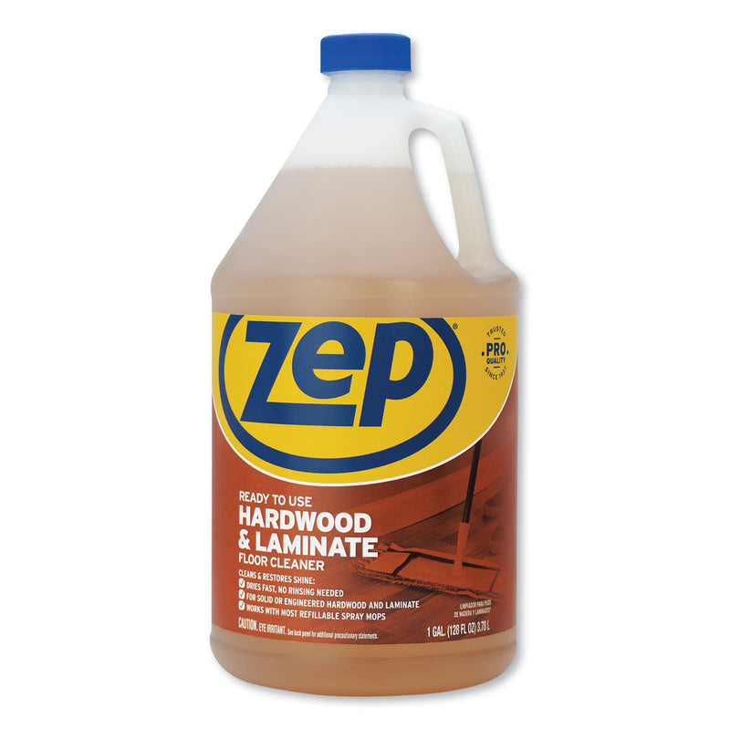 Zep Hardwood And Laminate Cleaner, Fresh Scent, 1 Gal, 4/Carton - ZPEZUHLF128CT