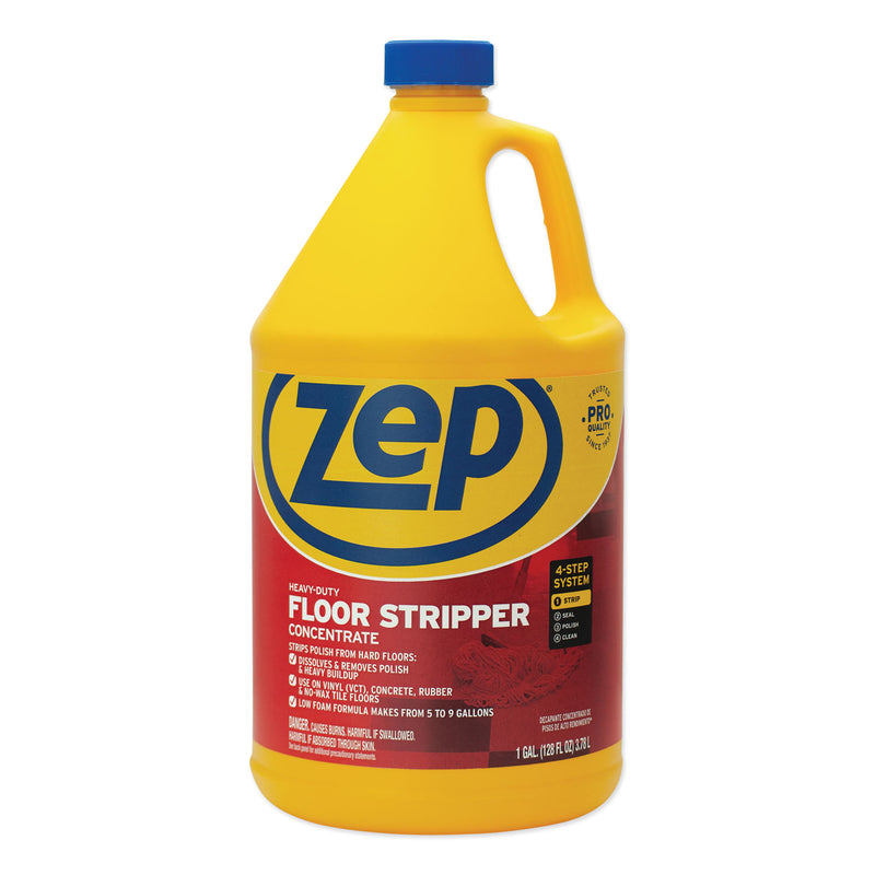 Zep Floor Stripper, Unscented, 1 Gal, 4/Carton - ZPEZULFFS128CT