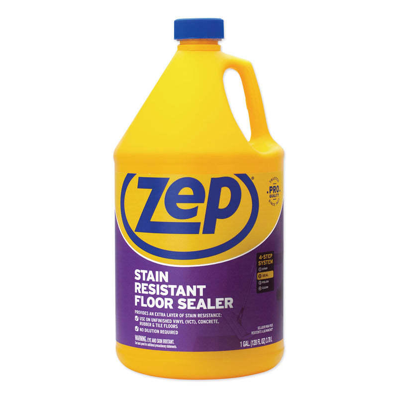 Zep Stain Resistant Floor Sealer, 1 Gal Bottle - ZPEZUFSLR128EA