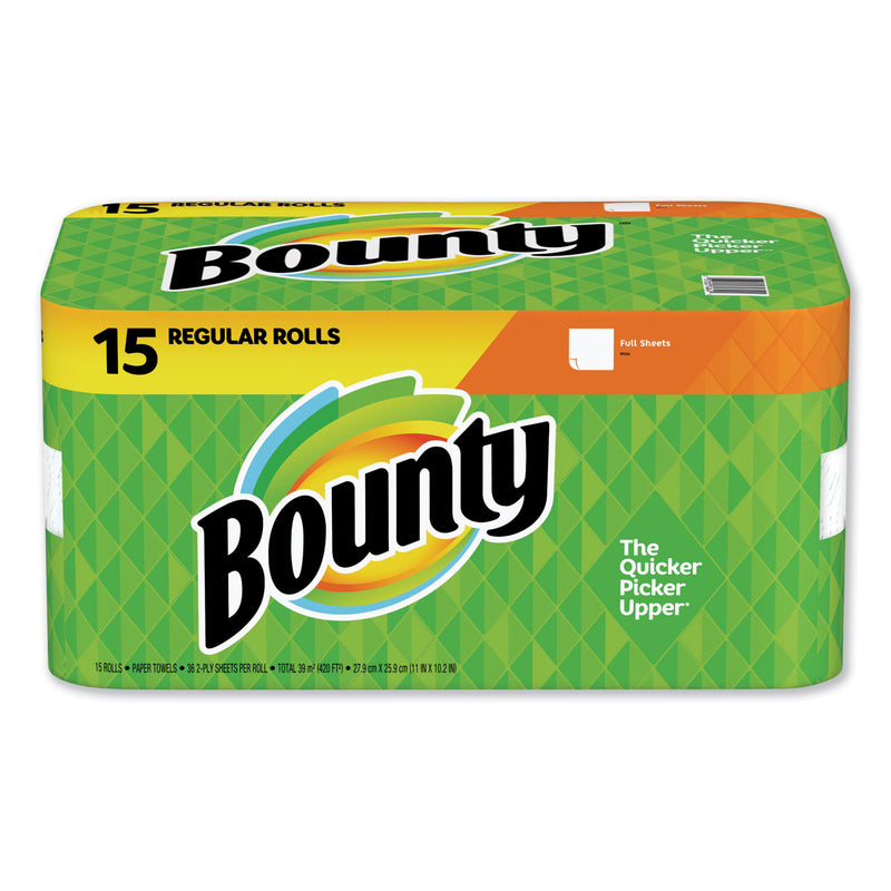 Bounty Paper Towels, 2-Ply, White, 36 Sheets/Roll, 15 Rolls/Carton - PGC74844