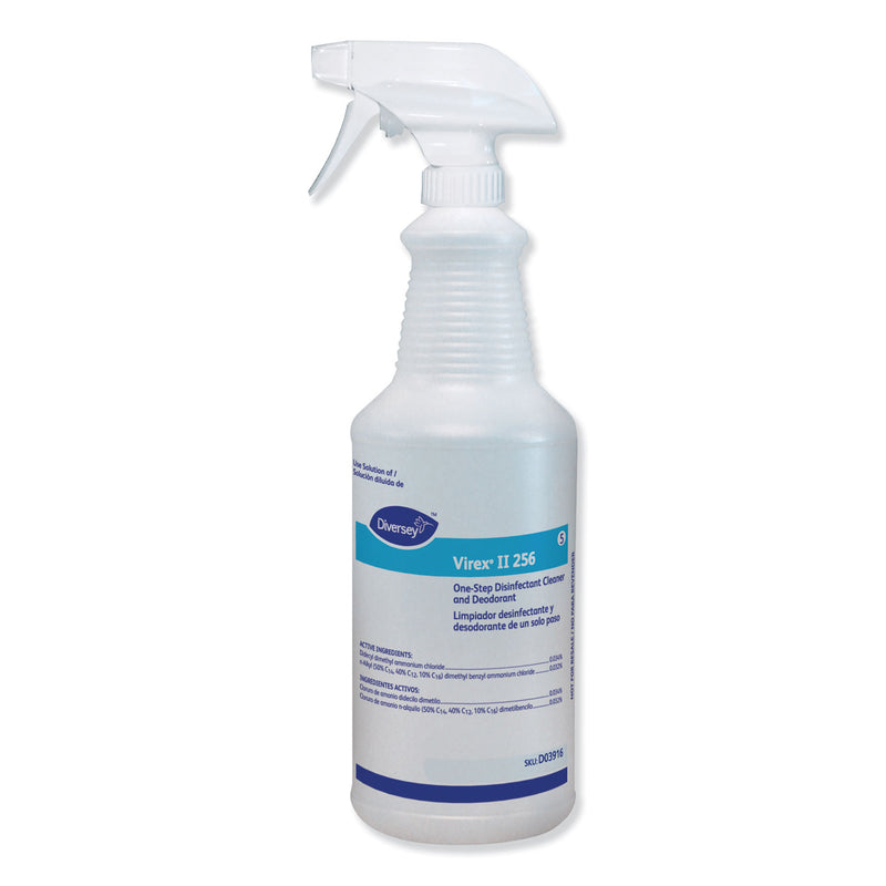 Diversey Virex Ii 256 Empty Spray Bottle, 32 Oz, Clear, 12/Carton - DVO03916