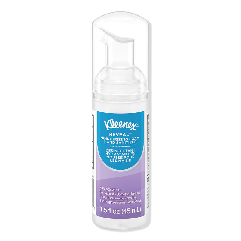 Kleenex Ultra Moisturizing Foam Hand Sanitizer, 1.5 Oz, Clear, 24/Carton - KCC34604