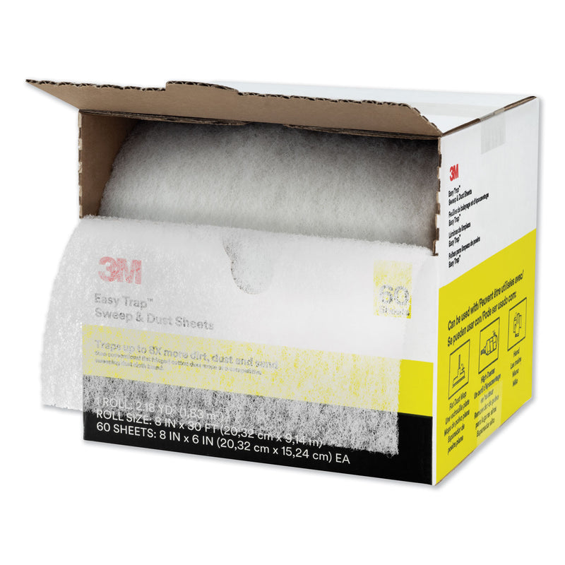 3M Easy Trap Duster, 8" X 30 Ft, White, 1 60 Sheet Roll/Box - MMM59152W