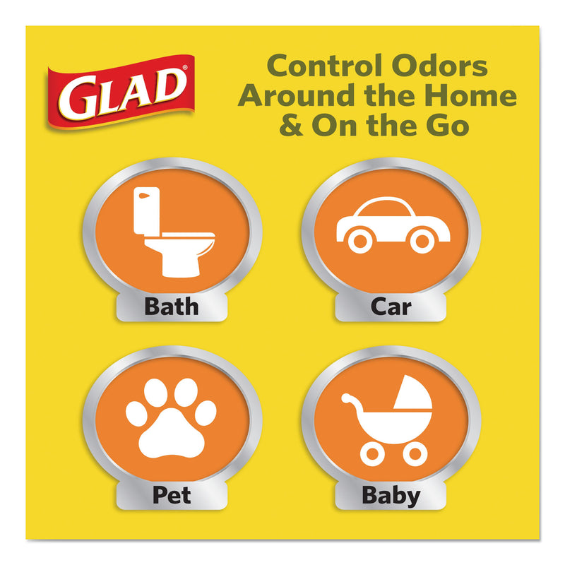 Glad Odorshield Quick-Tie Small Trash Bags, 4 Gal, 0.5 Mil, 8" X 18", White, 156/Carton - CLO78812
