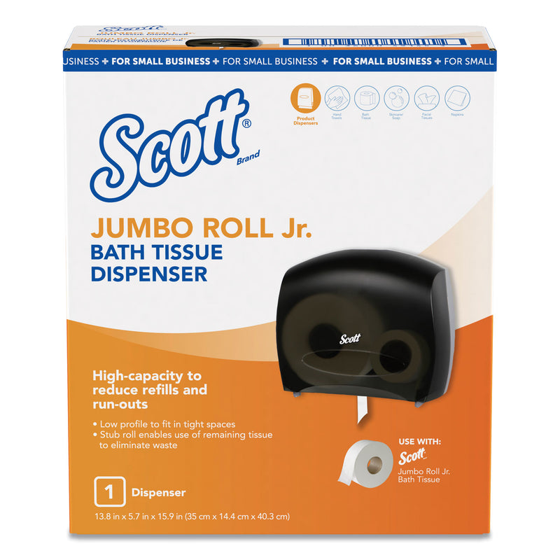 Kimberly-Clark Jrt Jr. Escort Jumbo Roll Bath Tissue Dispenser, 16" X 5.75" X 13.88", Black - KCC49145