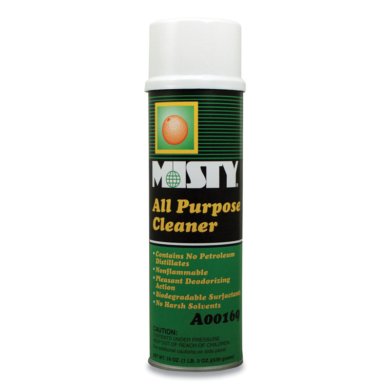 Misty Green All-Purpose Cleaner, Citrus Scent, 19Oz Aerosol, 12/Carton - AMR1001583