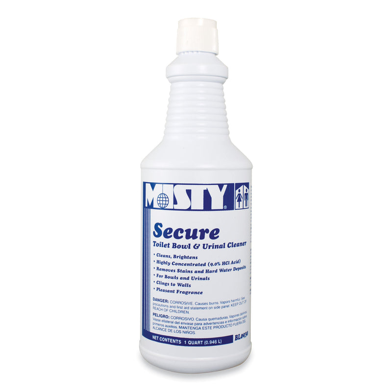 Misty Secure Hydrochloric Acid Bowl Cleaner, Mint Scent, 32Oz Bottle, 12/Carton - AMR1038801