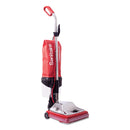Sanitaire Tradition Upright Vacuum With Dust Cup, 7 Amp, 12" Path, Red/Steel - EURSC887E