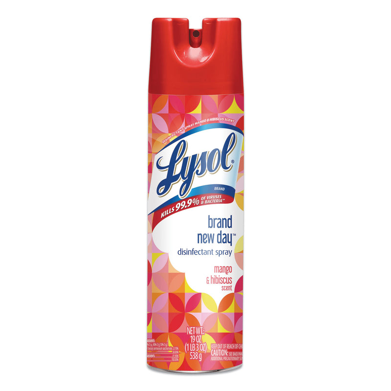 Lysol Disinfectant Spray, Mango And Hibiscus, 19 Oz Aerosol, 6/Carton - RAC98365CT