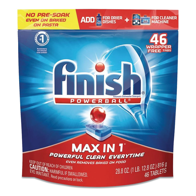 FINISH Powerball Max In 1 Dishwasher Tabs, Original Scent, 46/Pack - RAC20605