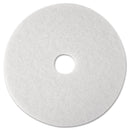 3M Super Polish Floor Pad 4100, 12" Diameter, White, 5/Carton - MMM08476