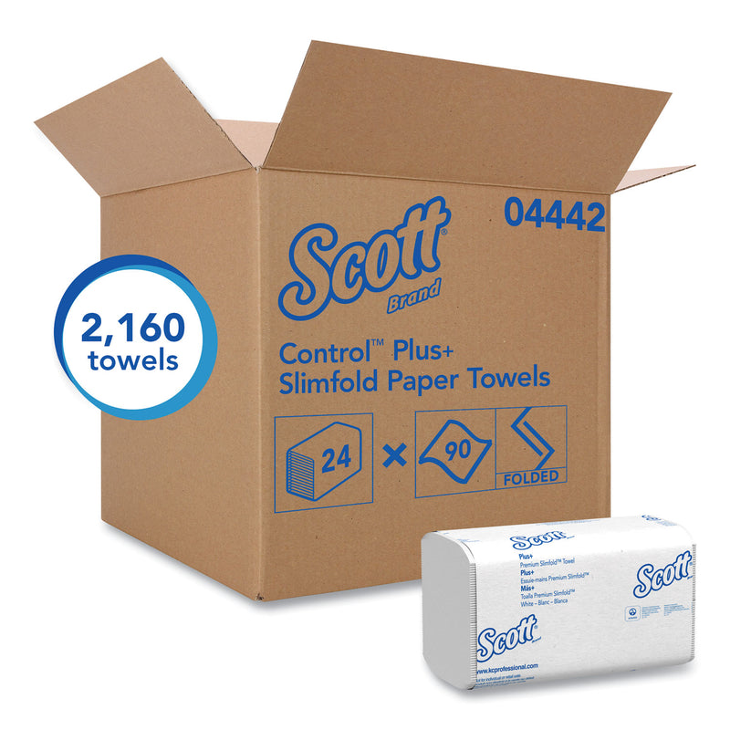 Scott Control Slimfold Towels, 7 1/2 X 11 3/5, White, 90/Pack, 24 Packs/Carton - KCC04442