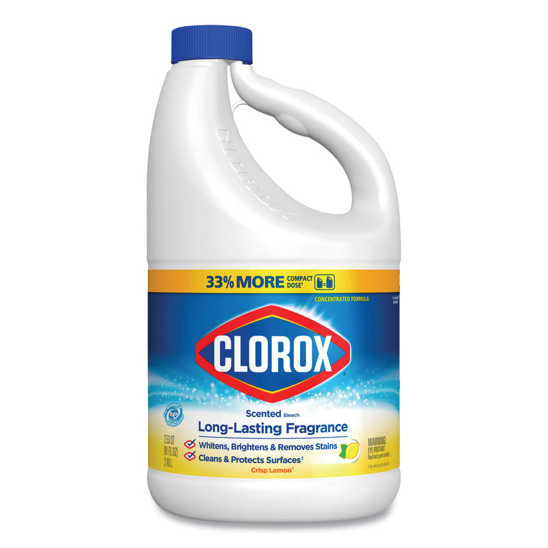 Clorox Bleach With Cloromax Technology, Crisp Lemon Scent, 81 Oz Bottle, 6/Carton - CLO32320