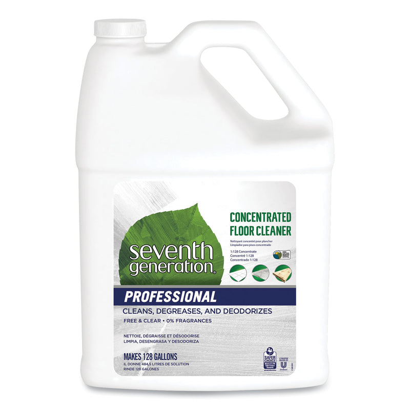 Seventh Generation Concentrated Floor Cleaner, Free And Clear, 1 Gal Bottle - SEV44814EA
