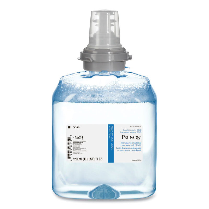 Provon Foaming Antimicrobial Handwash With Pcmx, Floral, 1,200 Ml Refill For Tfx Dispenser, 2/Carton - GOJ534402CT