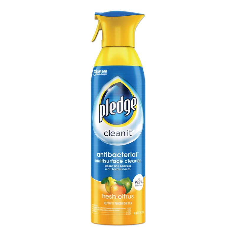 Pledge Multi Surface Antibacterial Everyday Cleaner, 9.7Oz Aerosol, 6 Carton - SJN307951