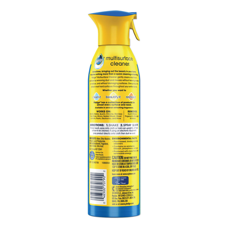 Pledge Multi-Surface Everyday Aerosol, Rainshower, 9.7Oz - SJN300275