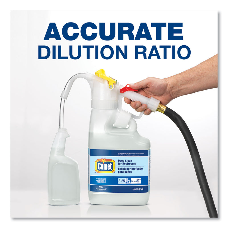 PGProfess Dilute 2 Go, Comet Deep Clean For Restrooms, Fresh Scent, , 4.5 L Jug, 1/Carton - PGC86678