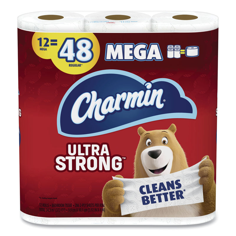 Charmin Ultra Strong Bathroom Tissue, Septic Safe, 2-Ply, White, 286 Sheet/Roll, 4/Carton - PGC75321