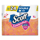 Scott Comfortplus Toilet Paper, Double Roll, Bath Tissue, Septic Safe, 1-Ply, White, 231 Sheets/Roll, 12 Rolls/Pack - KCC47618