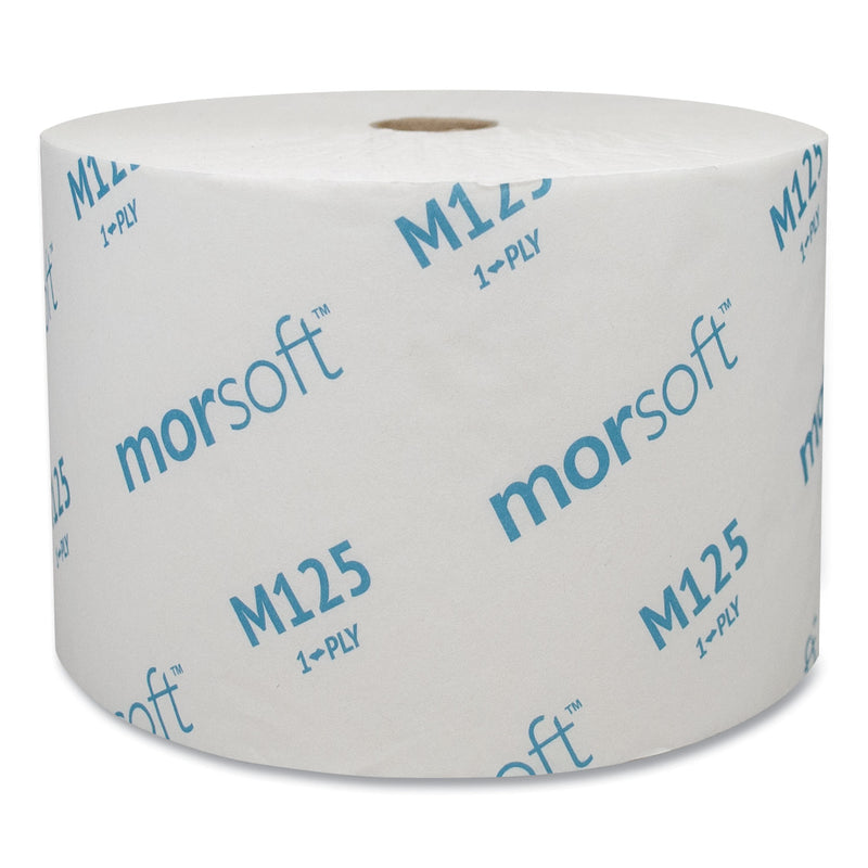 Morcon Small Core Bath Tissue, Septic Safe, 1-Ply, White, 2500 Sheets/Roll, 24 Rolls/Carton - MORM125