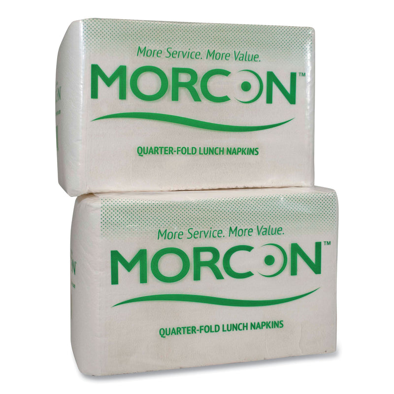 Morcon Morsoft 1/4 Fold Lunch Napkins, 1 Ply, 11.5" X 11.5", White, 6,000/Carton - MOR1250
