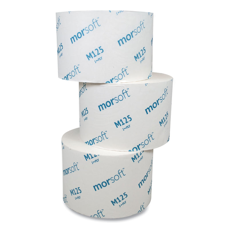 Morcon Small Core Bath Tissue, Septic Safe, 1-Ply, White, 2500 Sheets/Roll, 24 Rolls/Carton - MORM125