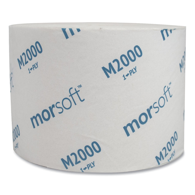 Morcon Small Core Bath Tissue, Septic Safe, 1-Ply, White, 3.9" X 4", 2000 Sheets/Roll, 24 Rolls/Carton - MORM2000