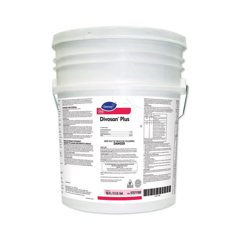 Diversey Divosan Plus Spectrum Sanitizer, 5 Gal Pail - DVO57571100