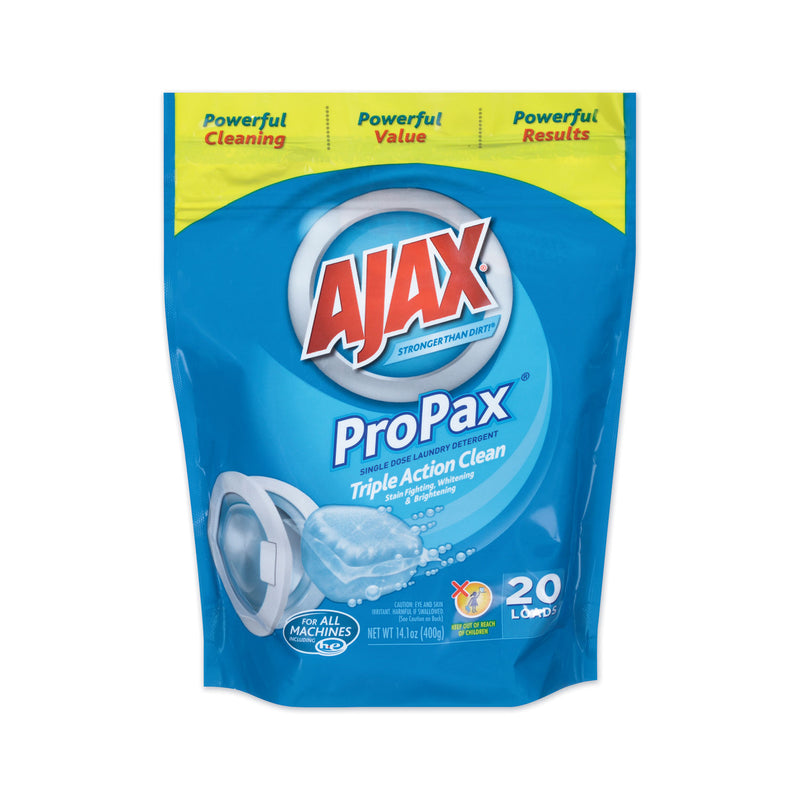 Ajax Laundry Detergent Pods, Oxy Overload, Fresh Burst Scent, 16 Loads, 16 Pods/Pouch, 8 Pouches/Carton - PBCAJAXX62