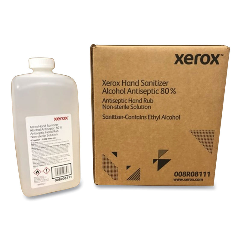 Xerox Hand Sanitizer, 0.5 Gal Bottle, Unscented, 4/Carton - XER008R08111