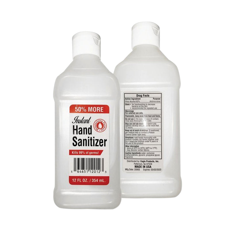 GEN Hand Sanitizer, 12 Oz Bottle, Unscented, 24/Carton - GN112SAN24