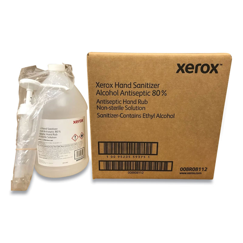 Xerox Hand Sanitizer, 1 Gal Bottle With Pump, Unscented, 4/Carton - XER008R08112