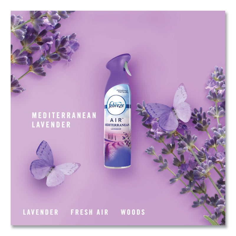 Febreze Air, Mediterranean Lavender, 8.8 Oz Aerosol, 6/Carton - PGC96264