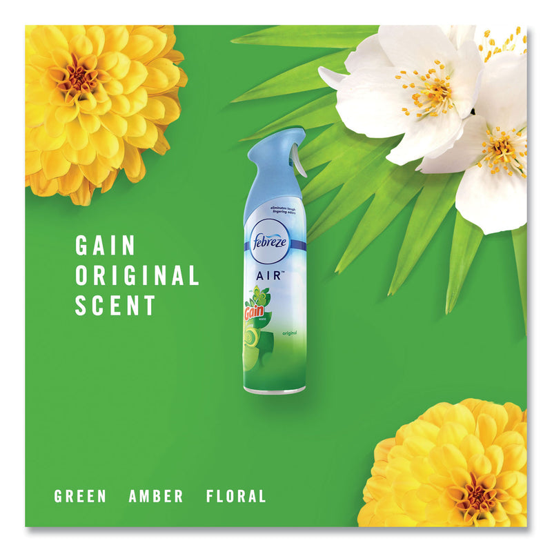 Febreze Air, Gain Original, 8.8 Oz Aerosol, 6/Carton - PGC96252