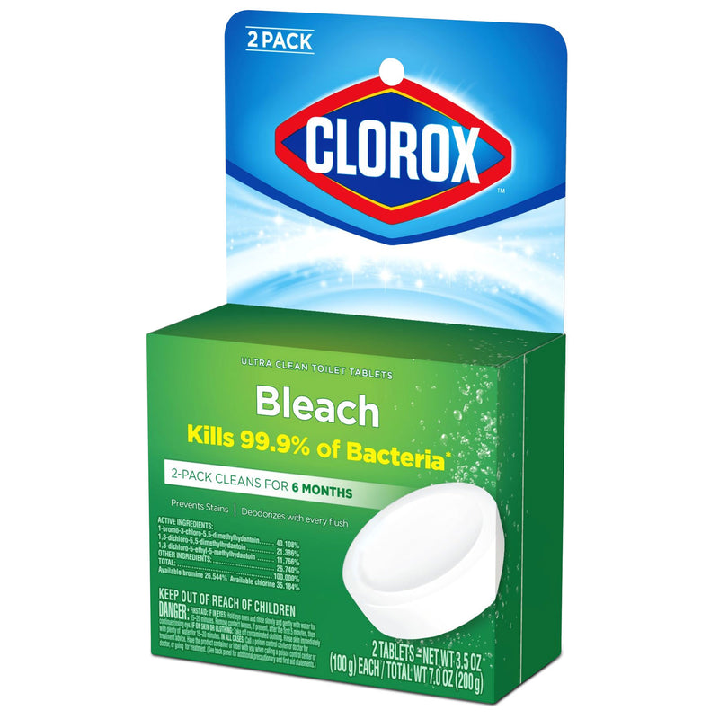 Clorox Automatic Toilet Bowl Cleaner, 3.5 Oz Tablet, 2/Pack, 6 Packs/Carton - CLO30024CT
