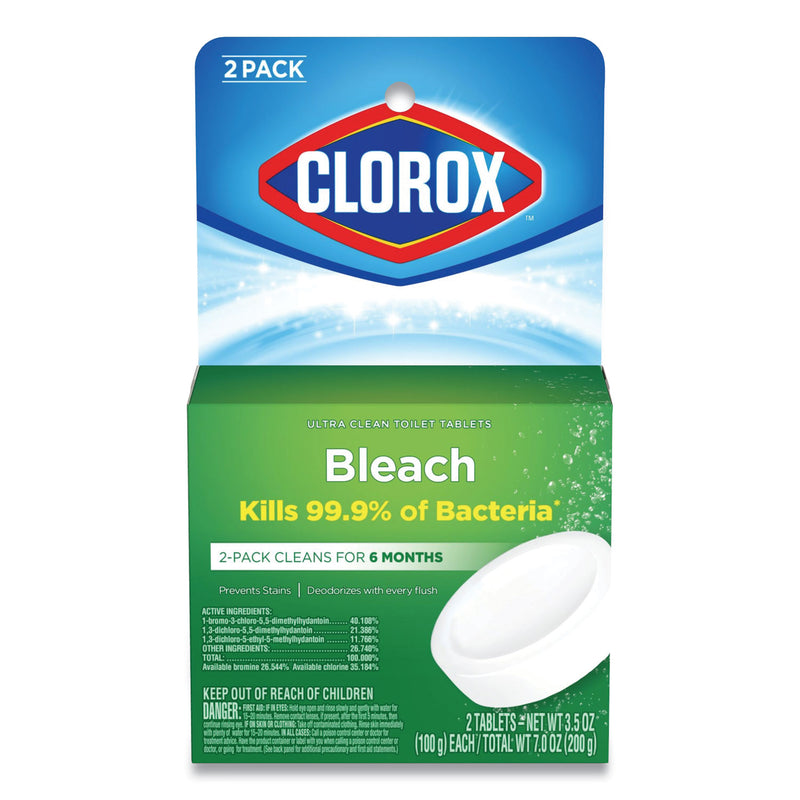 Clorox Automatic Toilet Bowl Cleaner, 3.5 Oz Tablet, 2/Pack, 6 Packs/Carton - CLO30024CT