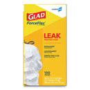 Glad Tall Kitchen Drawstring Trash Bags, 13 Gal, 0.72 Mil, 24" X 27.38", Gray, 100/Box - CLO78526