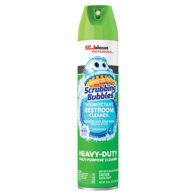 Scrubbing Bubbles Disinfectant Restroom Cleaner, Clean Fresh Scent, 25 Oz Aerosol Can, 12/Carton - SJN313358